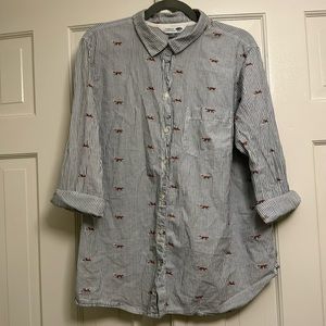Old Navy button down / fox print